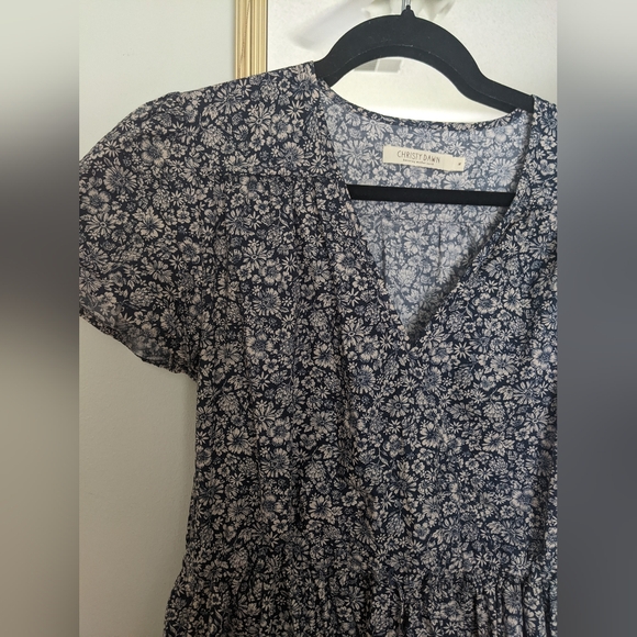 Christy Dawn Black and White Midi Sundress with Flutter Sleeves - Picture 2 of 2